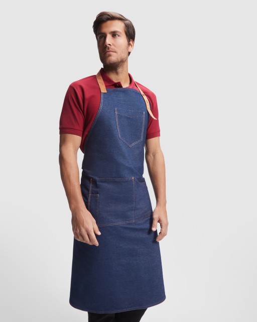 Delantal largo vaquero Roly DE9126 | WORKERS UNIFORMES