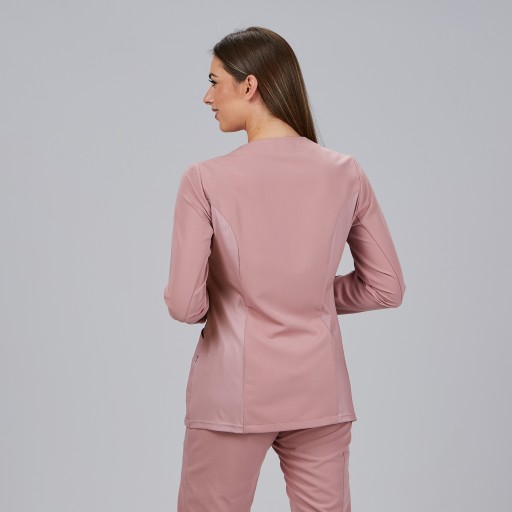 Blusa Mujer Abierta M/L Marina – WORKERS UNIFORMES 2