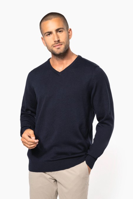 Jersey Cuello de Pico Hombre Kariban K965| Uniforme Profesional Elegante | Workers Uniformes