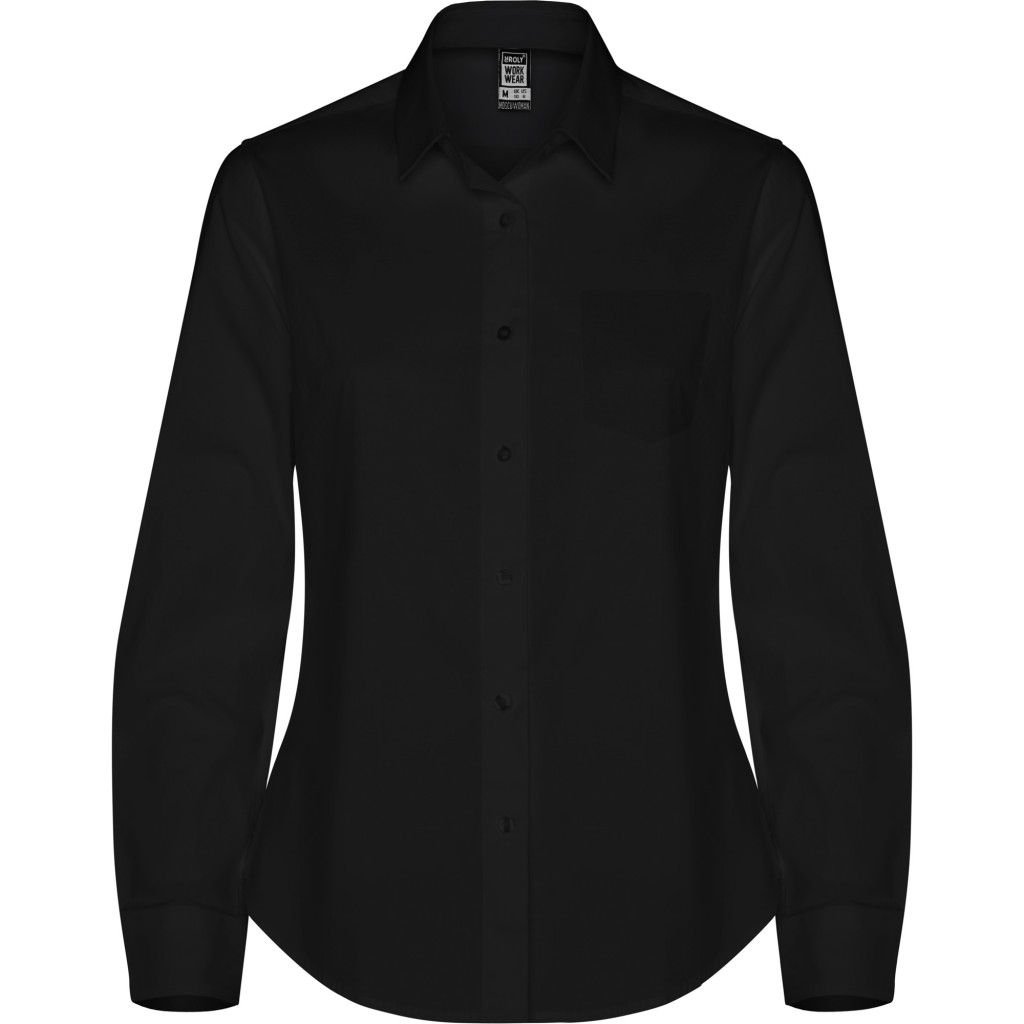 Camisa mujer manga larga elastano Roly Moscú CM5505 | WORKERS UNIFORMES