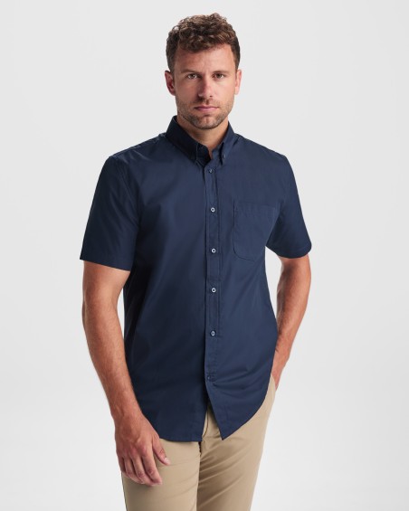 Camisa hombre manga corta popelín Roly CM5503 | WORKERS UNIFORMES