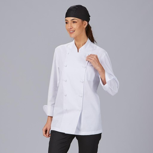 Chaqueta cocina unisex botones forrados blanca | WORKERS UNIFORMES
