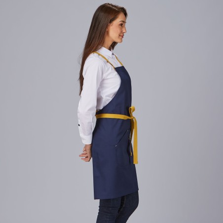 Delantal peto con tirantes contraste 88x74 cm | Workers Uniformes