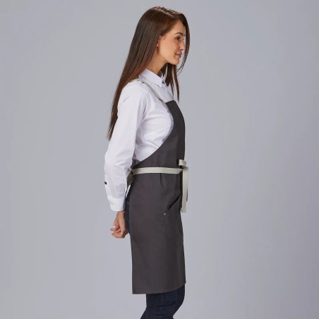 Delantal peto con tirantes contraste 88x74 cm | Workers Uniformes