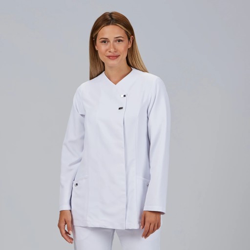 Blusa sanitaria mujer Begoña microfibra antibacteriana | WORKERS UNIFORMES