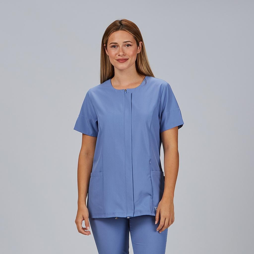 Blusa sanitaria mujer Jana escote caja cómoda | Workers Uniformes