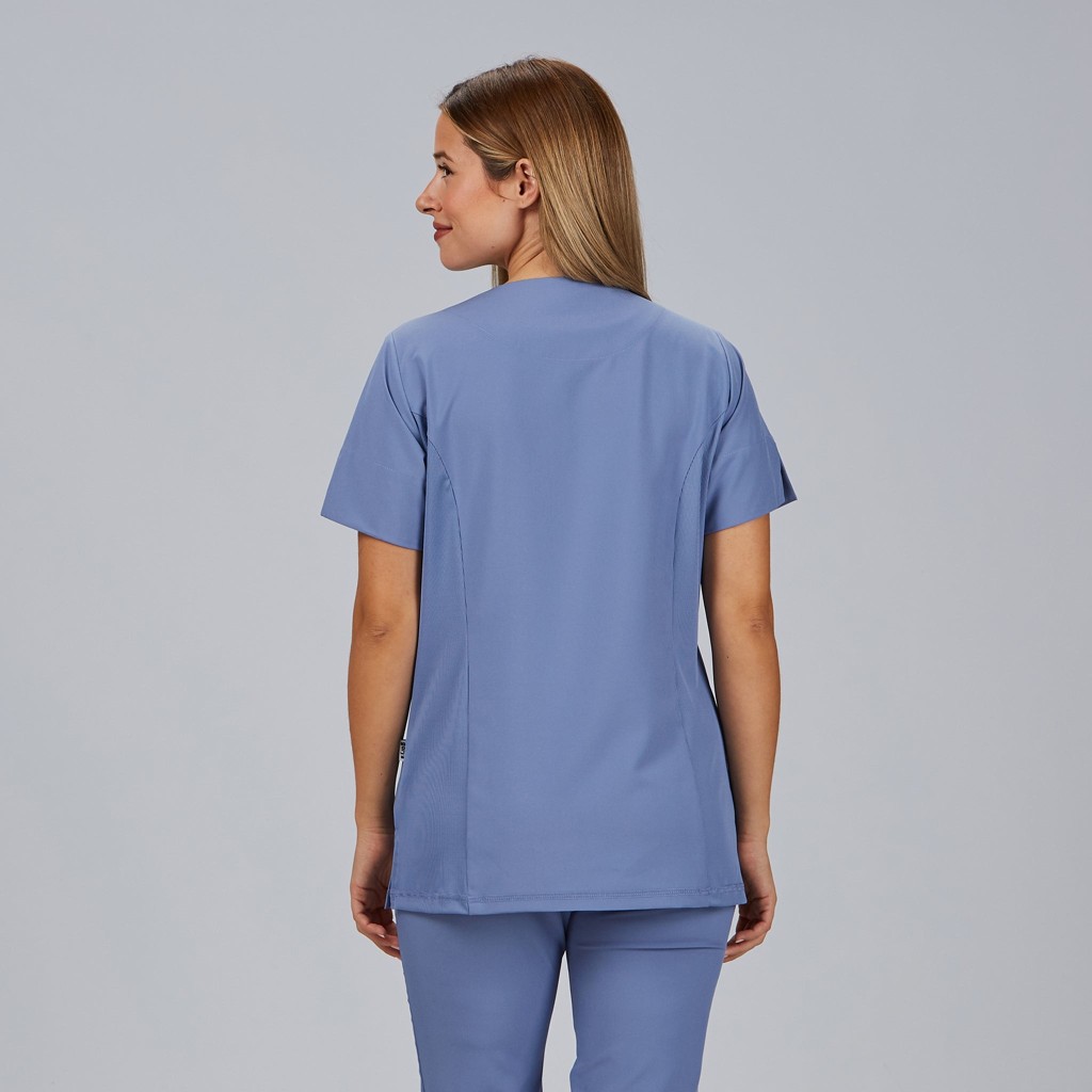 Blusa sanitaria mujer Jana escote caja cómoda | Workers Uniformes