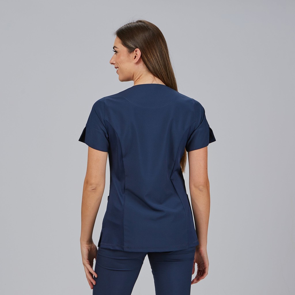 Blusa sanitaria mujer Jana escote caja cómoda | Workers Uniformes