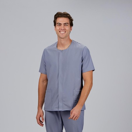 Blusa sanitaria hombre Joan con cremallera cómoda | Workers Uniformes