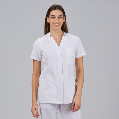 Blusa sanitaria mujer Marla abierta cómoda | Workers Uniformes