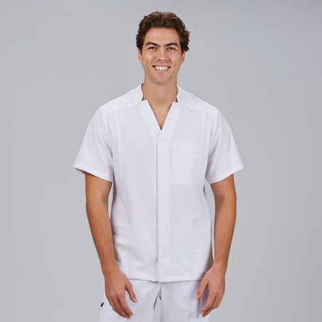 Blusa sanitaria hombre Alfred abierta cómoda | Workers Uniformes