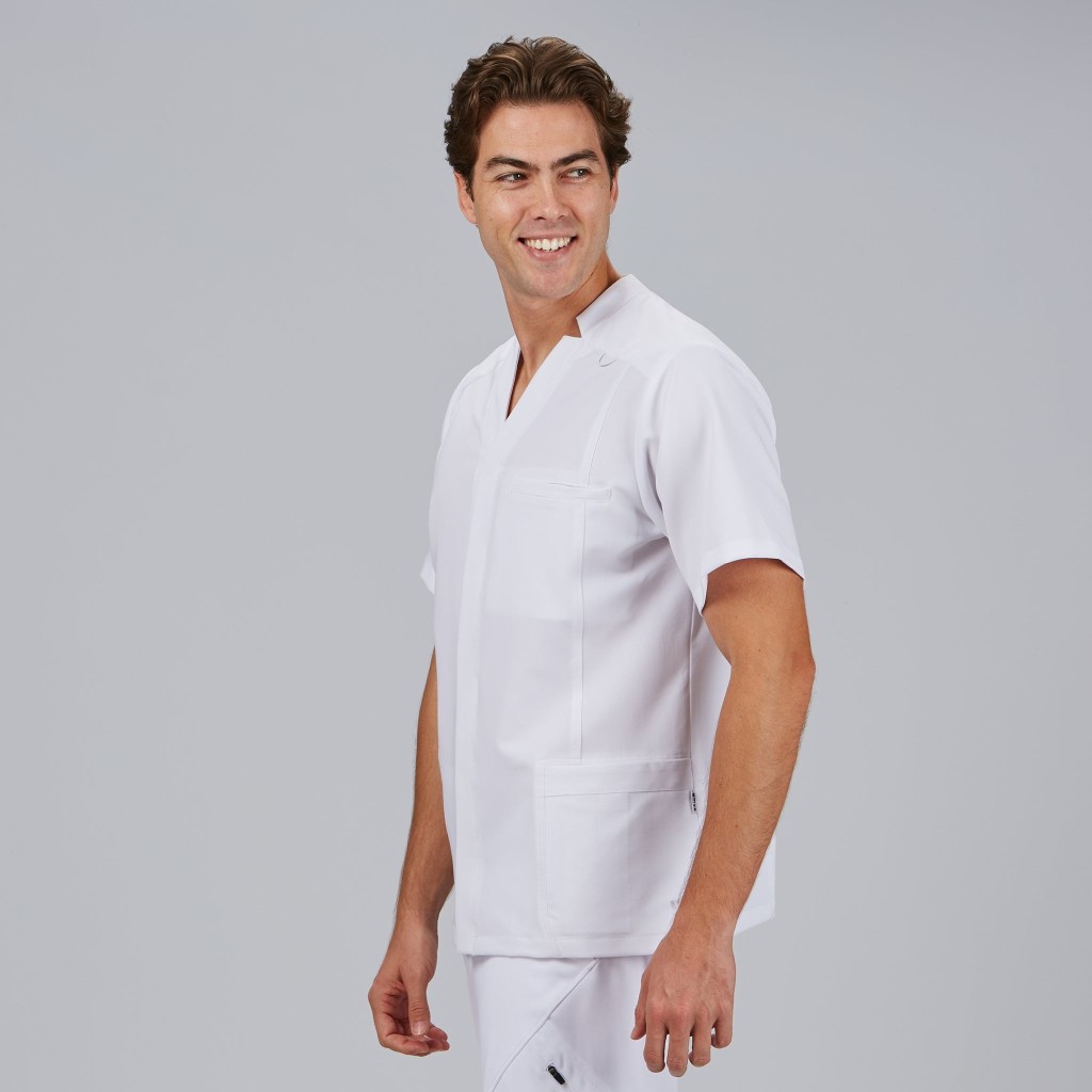 Blusa sanitaria hombre Alfred abierta cómoda | Workers Uniformes