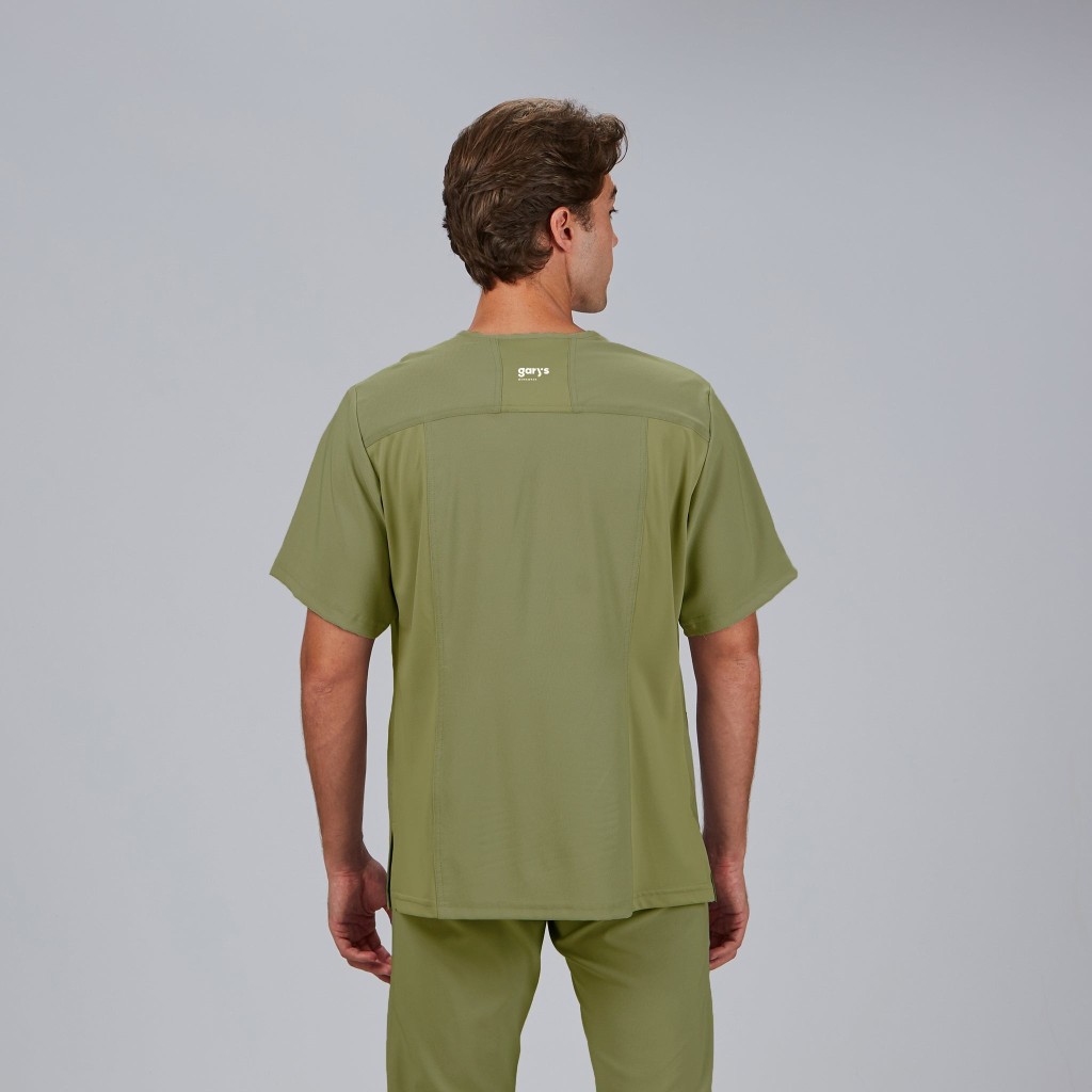 Blusa sanitaria hombre Alonso cuello pico cómoda | Workers Uniformes