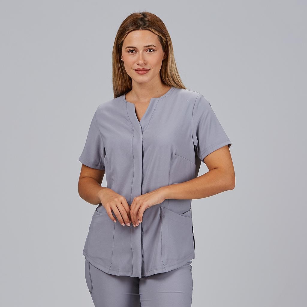 Blusa sanitaria mujer Dulcinea cuello pico cómoda | Workers Uniformes