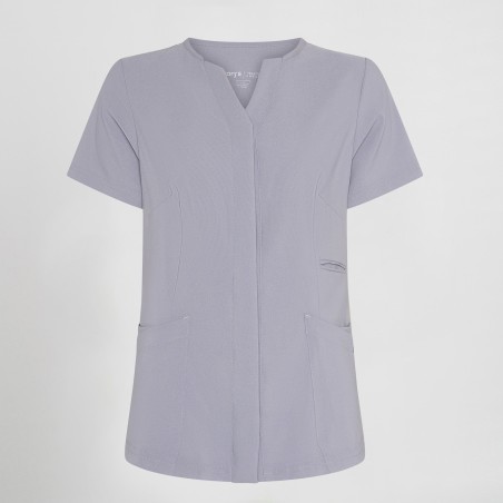 Blusa sanitaria mujer Dulcinea cuello pico cómoda | Workers Uniformes