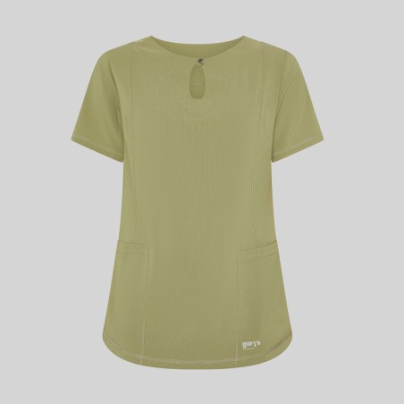 Blusa sanitaria mujer María escote lágrima cómoda | Workers Uniformes