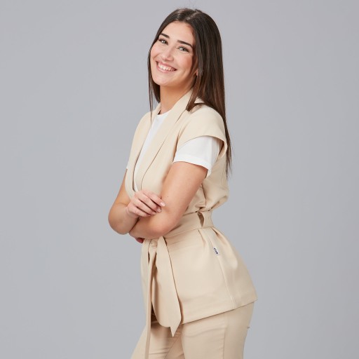 Chaqueta mujer Meli cuello smoking para estética | Workers Uniformes 2