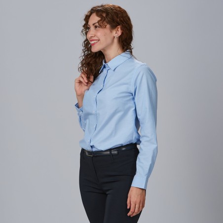 Camisa mujer manga larga con elastano | Workers Uniformes
