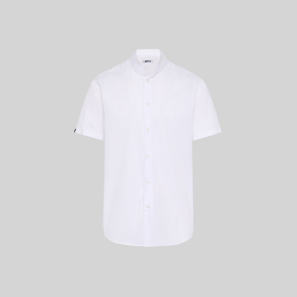 Camisa hombre cuello mao slim fit elastano Garys | WORKERS UNIFORMES