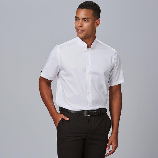 Camisa hombre cuello mao slim fit elastano Garys | WORKERS UNIFORMES