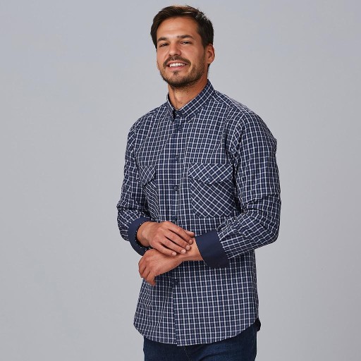 CAMISA HOMBRE SLIM FIT CUADROS FAUSTO
